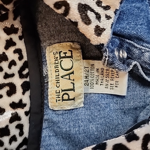 Children's place denim shirt with animal print details - Picture 3 of 4